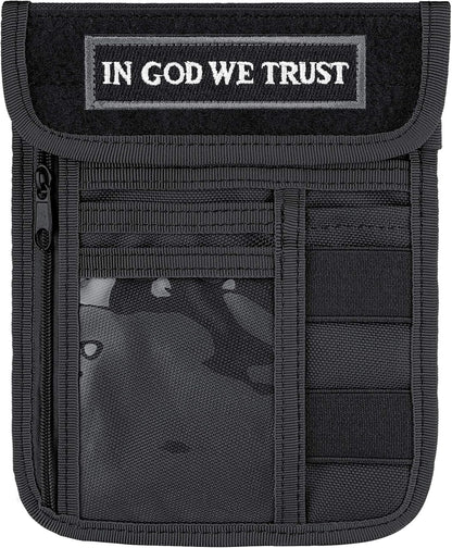 Travel Neck Wallet Tactical Passport Holder ID Card Organizer | Nylon Travel Phone Pouch