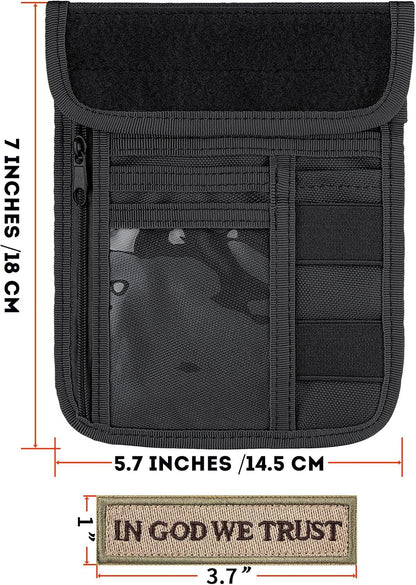 Travel Neck Wallet Tactical Passport Holder ID Card Organizer | Nylon Travel Phone Pouch