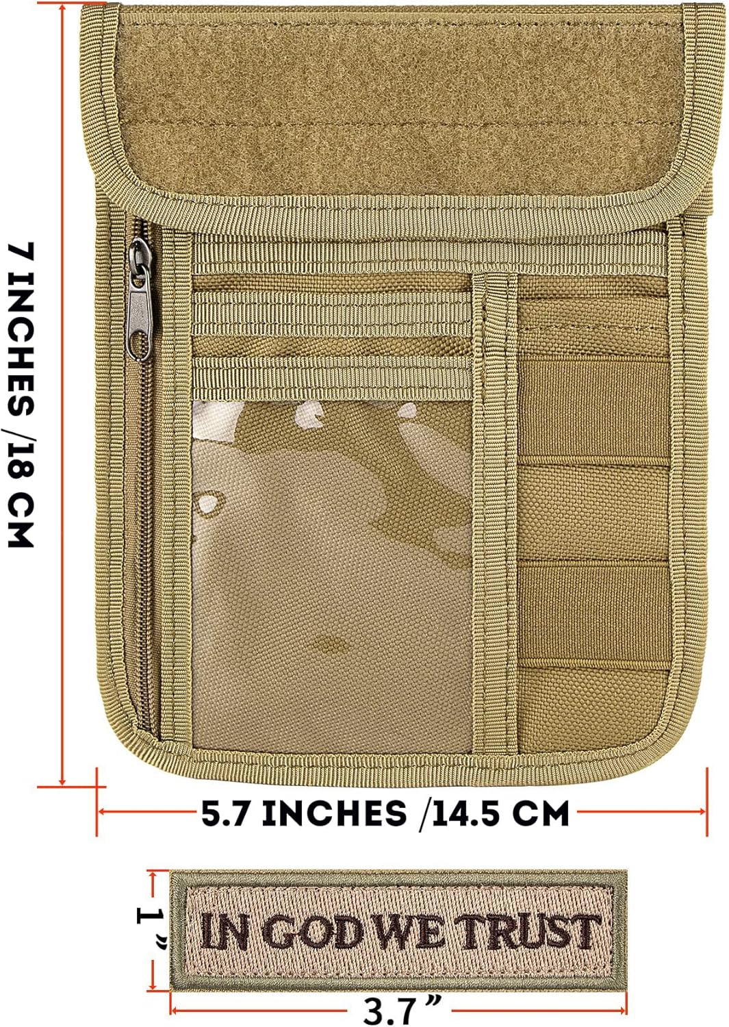 Travel Neck Wallet Tactical Passport Holder ID Card Organizer | Nylon Travel Phone Pouch