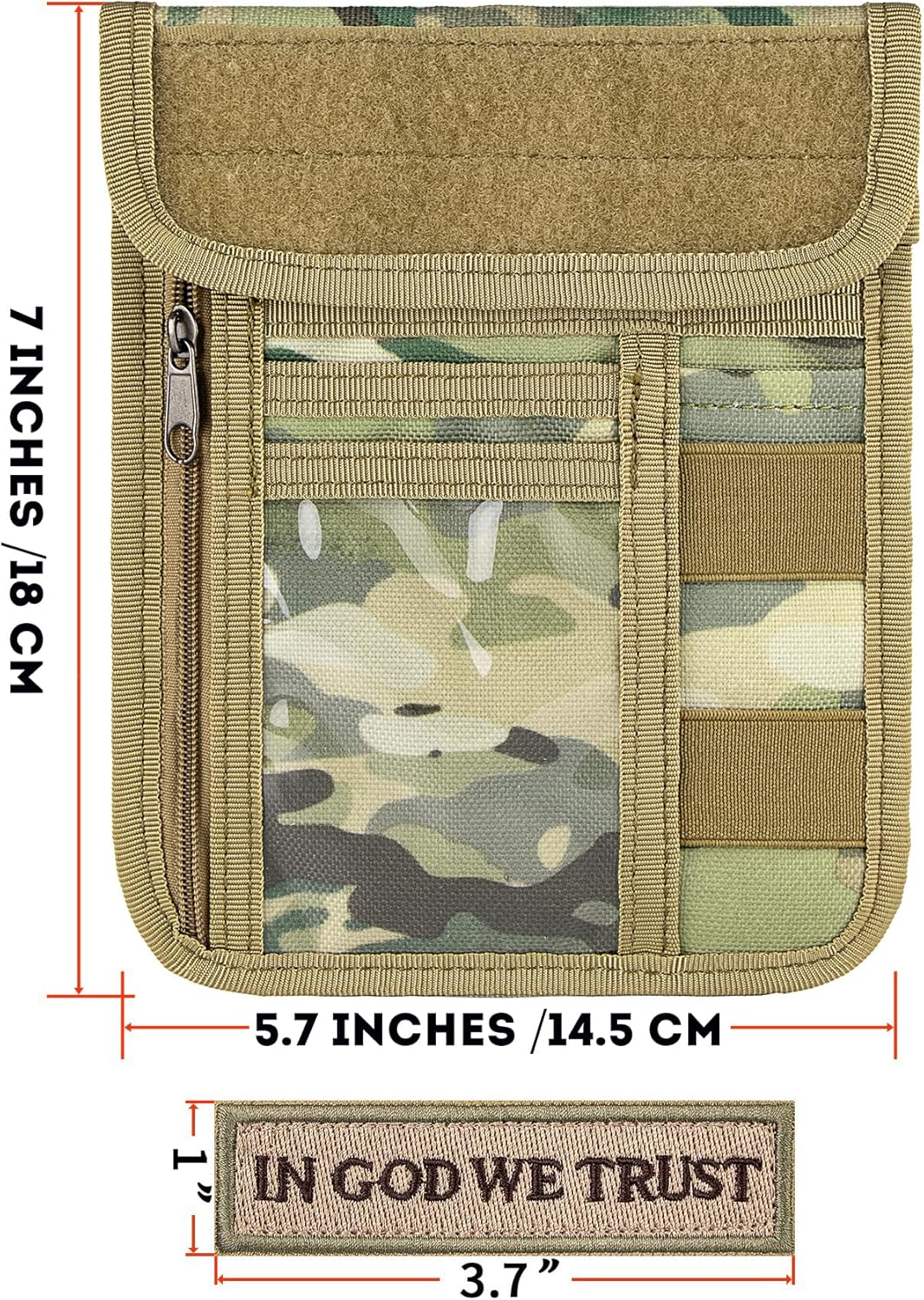 Travel Neck Wallet Tactical Passport Holder ID Card Organizer | Nylon Travel Phone Pouch