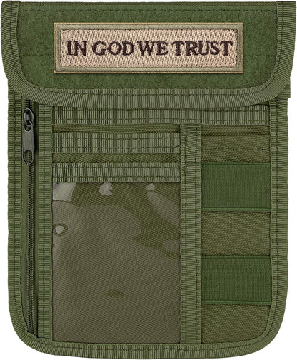 Travel Neck Wallet Tactical Passport Holder ID Card Organizer | Nylon Travel Phone Pouch