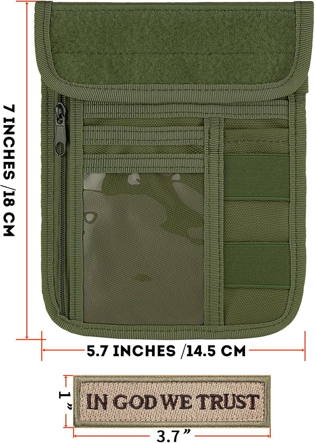 Travel Neck Wallet Tactical Passport Holder ID Card Organizer | Nylon Travel Phone Pouch