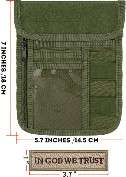 Travel Neck Wallet Tactical Passport Holder ID Card Organizer | Nylon Travel Phone Pouch