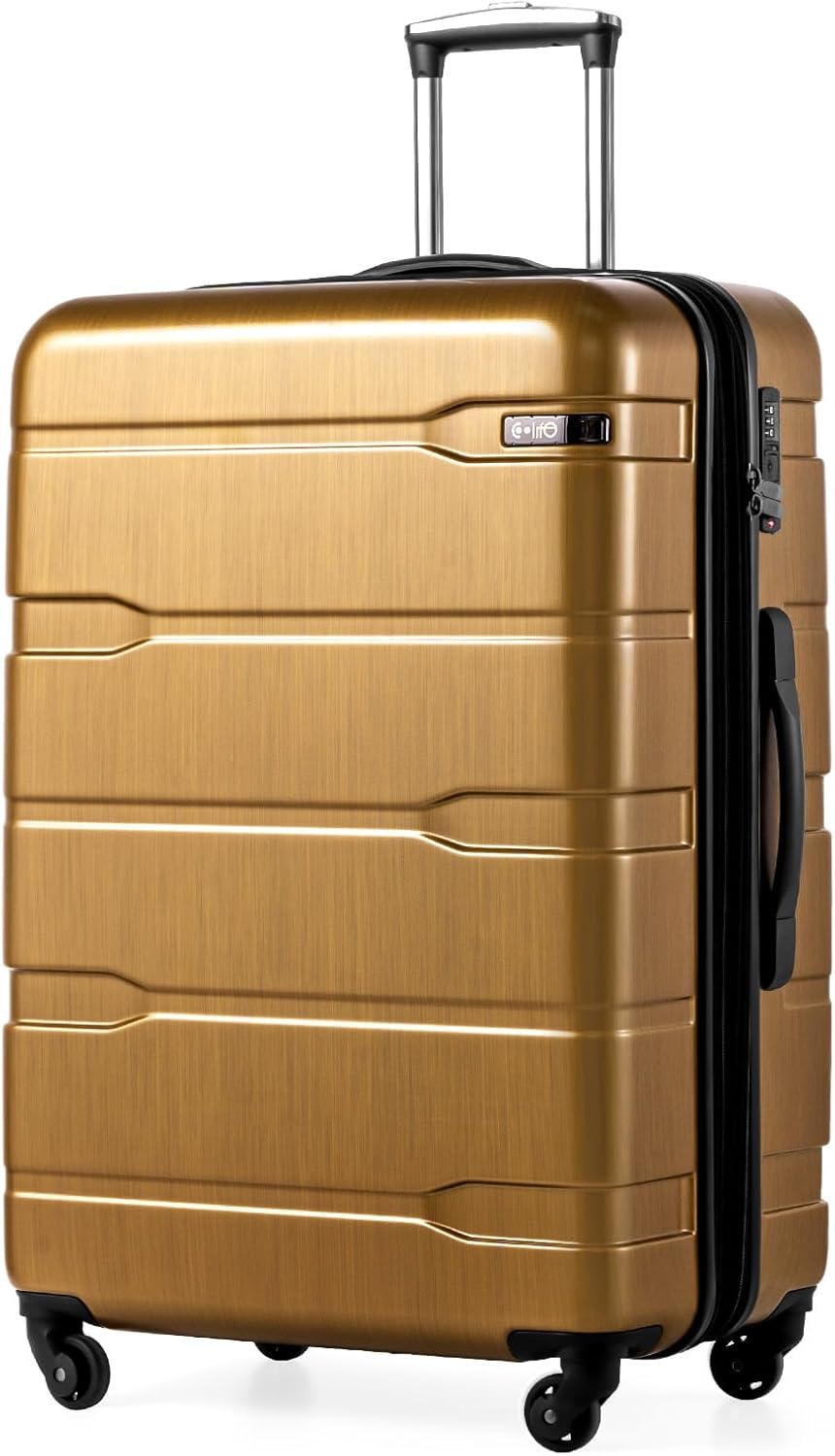 Carry On Luggage 22x14x9 Airline Approved Hardside PC+ABS Suitcase with TSA Lock, Lightweight Rolling Travel Luggage with Spinner Wheels(Caribbean Blue, 20in)