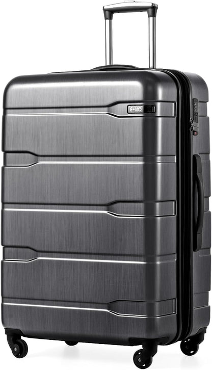 Carry On Luggage 22x14x9 Airline Approved Hardside PC+ABS Suitcase with TSA Lock, Lightweight Rolling Travel Luggage with Spinner Wheels(Caribbean Blue, 20in)