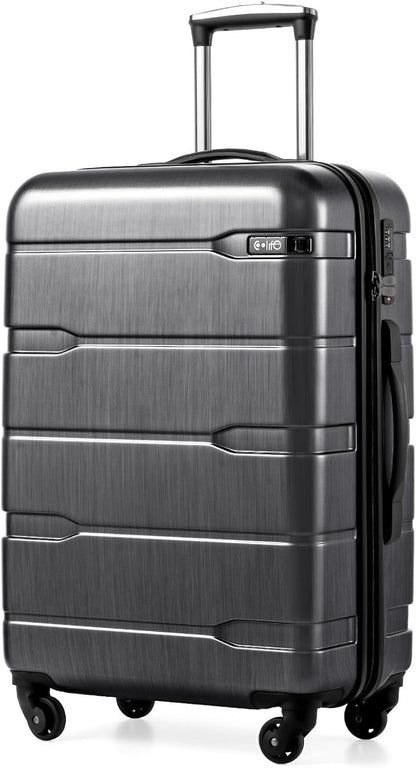 Carry On Luggage 22x14x9 Airline Approved Hardside PC+ABS Suitcase with TSA Lock, Lightweight Rolling Travel Luggage with Spinner Wheels(Caribbean Blue, 20in)