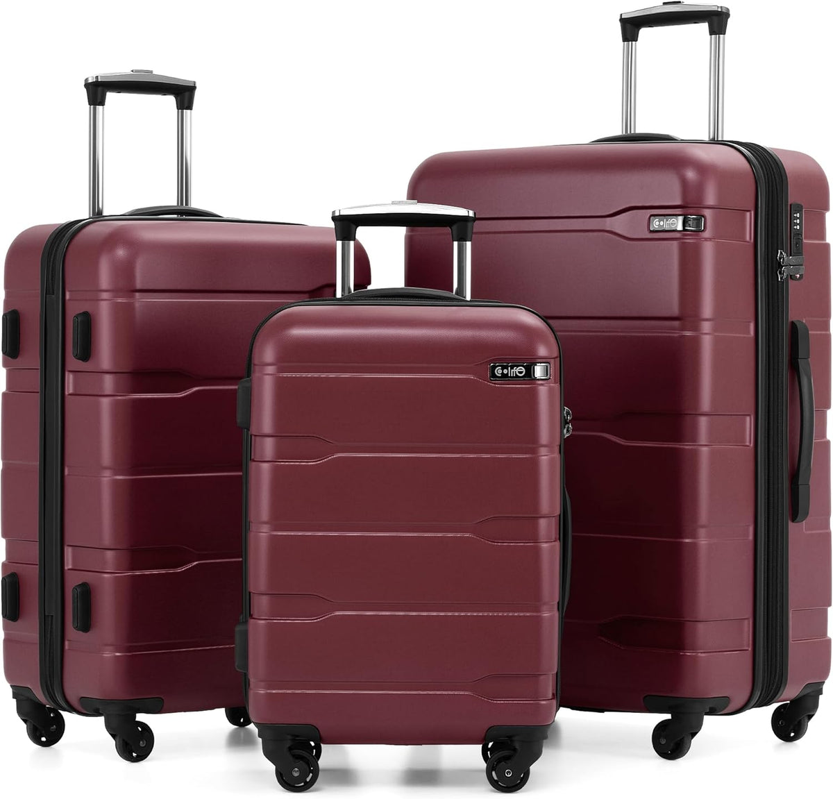 Carry On Luggage 22x14x9 Airline Approved Hardside PC+ABS Suitcase with TSA Lock, Lightweight Rolling Travel Luggage with Spinner Wheels(Caribbean Blue, 20in)