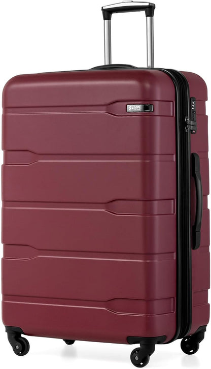 Carry On Luggage 22x14x9 Airline Approved Hardside PC+ABS Suitcase with TSA Lock, Lightweight Rolling Travel Luggage with Spinner Wheels(Caribbean Blue, 20in)