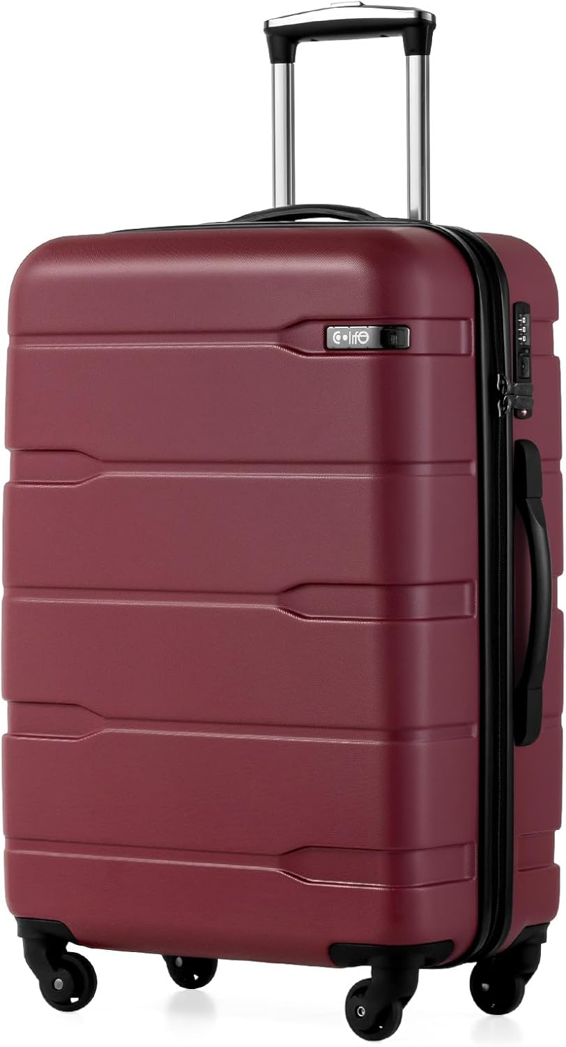 Carry On Luggage 22x14x9 Airline Approved Hardside PC+ABS Suitcase with TSA Lock, Lightweight Rolling Travel Luggage with Spinner Wheels(Caribbean Blue, 20in)