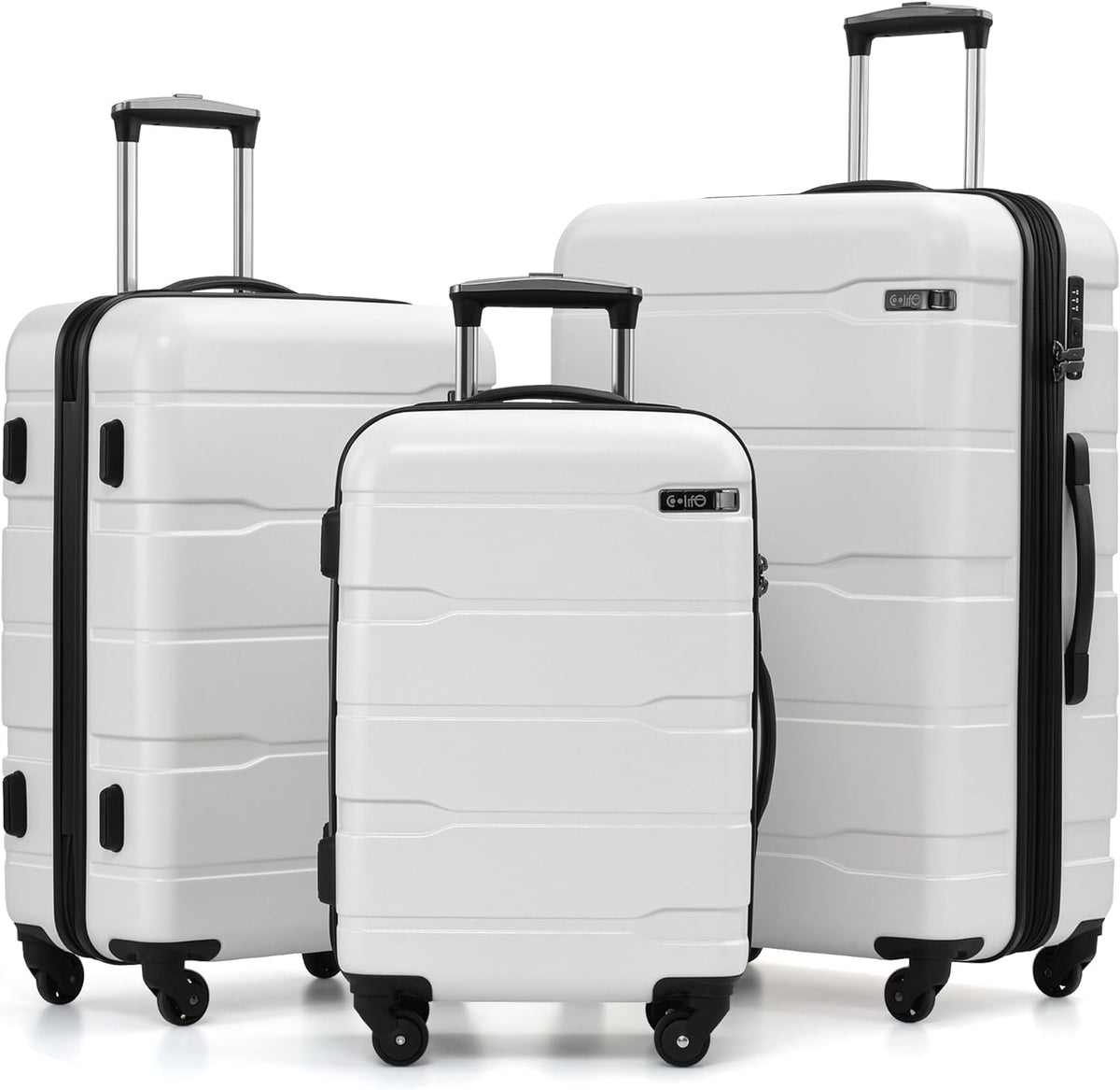 Carry On Luggage 22x14x9 Airline Approved Hardside PC+ABS Suitcase with TSA Lock, Lightweight Rolling Travel Luggage with Spinner Wheels(Caribbean Blue, 20in)