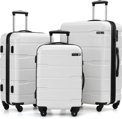 Carry On Luggage 22x14x9 Airline Approved Hardside PC+ABS Suitcase with TSA Lock, Lightweight Rolling Travel Luggage with Spinner Wheels(Caribbean Blue, 20in)