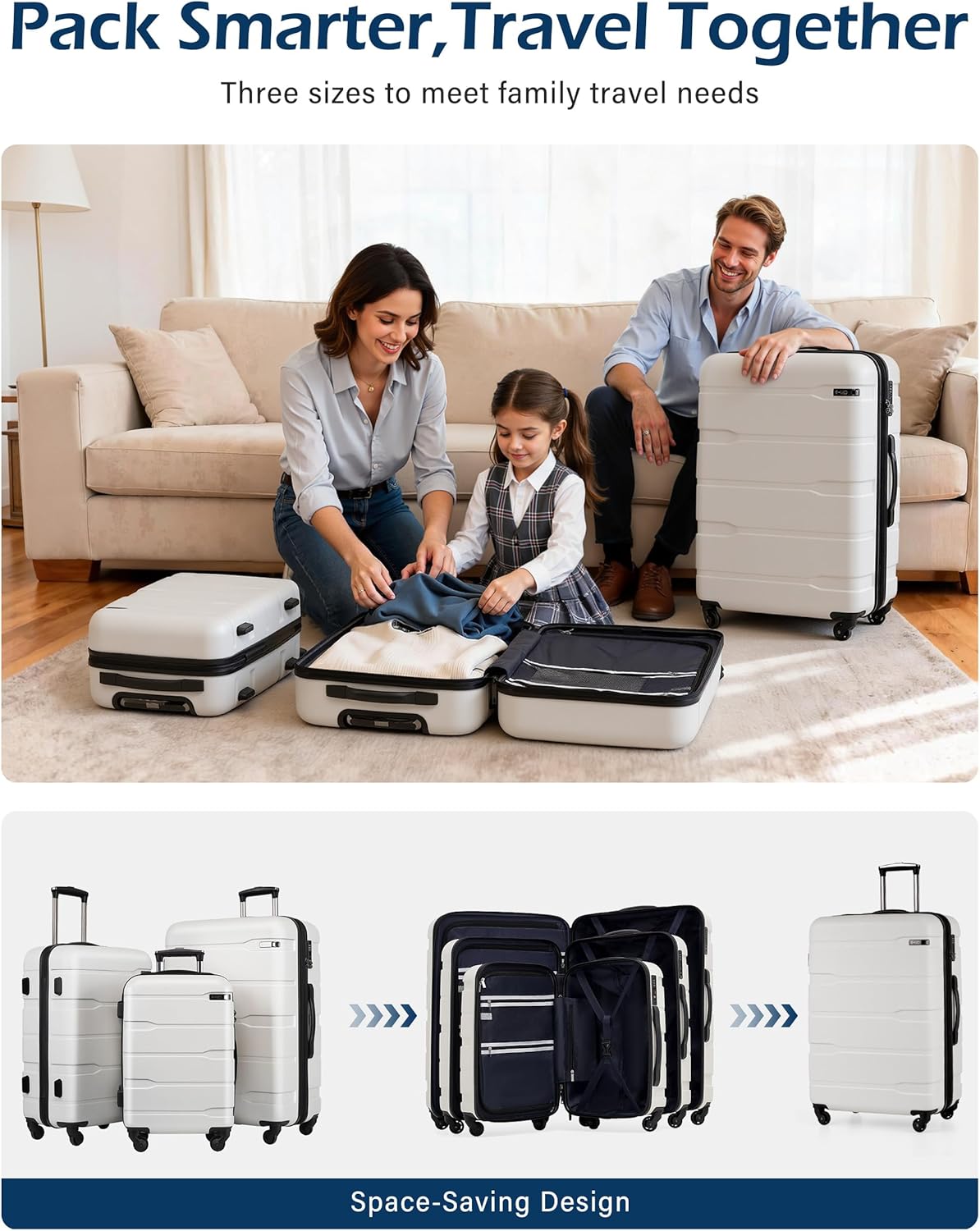 Carry On Luggage 22x14x9 Airline Approved Hardside PC+ABS Suitcase with TSA Lock, Lightweight Rolling Travel Luggage with Spinner Wheels(Caribbean Blue, 20in)