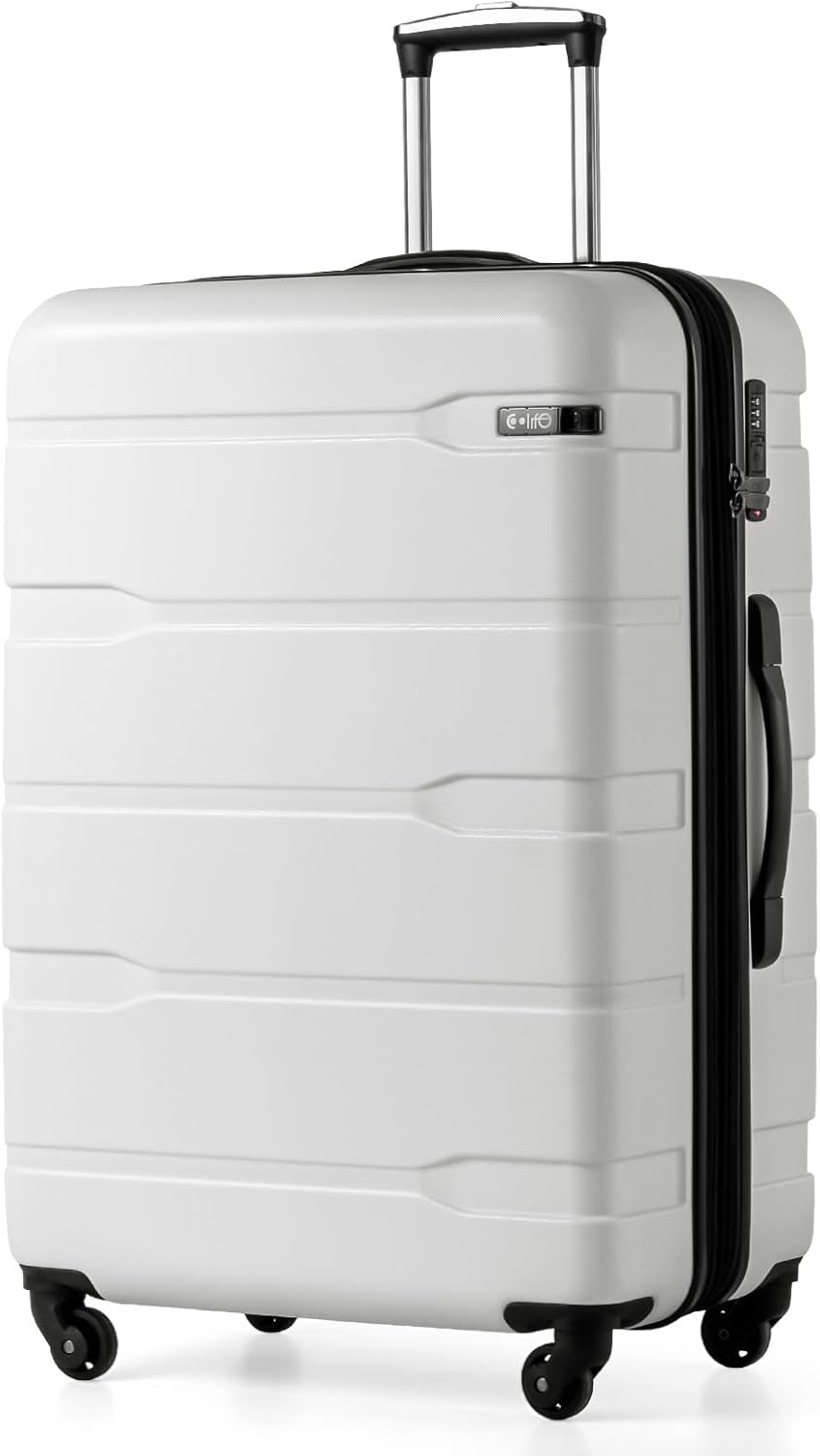 Carry On Luggage 22x14x9 Airline Approved Hardside PC+ABS Suitcase with TSA Lock, Lightweight Rolling Travel Luggage with Spinner Wheels(Caribbean Blue, 20in)