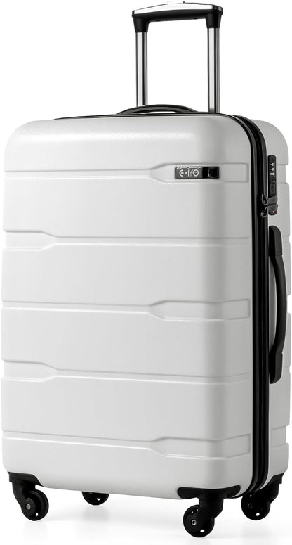 Carry On Luggage 22x14x9 Airline Approved Hardside PC+ABS Suitcase with TSA Lock, Lightweight Rolling Travel Luggage with Spinner Wheels(Caribbean Blue, 20in)
