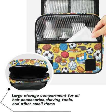 Hanging Travel Toiletry Bag Kit Makeup Case Cosmetics Organizer for Men Women (cow pattern)
