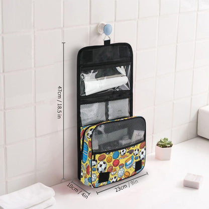 Hanging Travel Toiletry Bag Kit Makeup Case Cosmetics Organizer for Men Women (cow pattern)