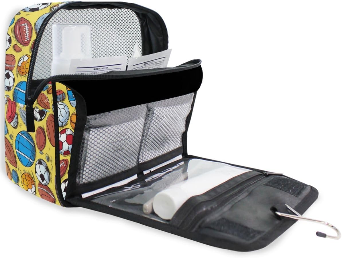 Hanging Travel Toiletry Bag Kit Makeup Case Cosmetics Organizer for Men Women (cow pattern)