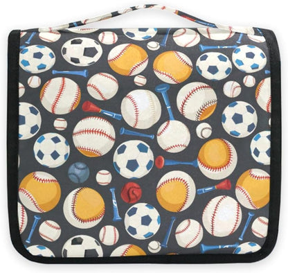Hanging Travel Toiletry Bag Kit Makeup Case Cosmetics Organizer for Men Women (cow pattern)