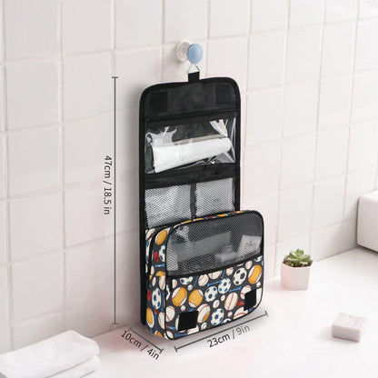 Hanging Travel Toiletry Bag Kit Makeup Case Cosmetics Organizer for Men Women (cow pattern)