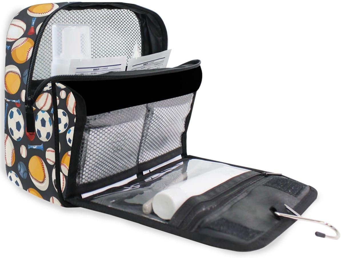 Hanging Travel Toiletry Bag Kit Makeup Case Cosmetics Organizer for Men Women (cow pattern)