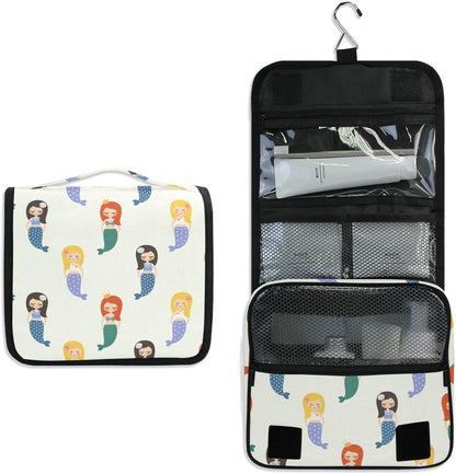 Hanging Travel Toiletry Bag Kit Makeup Case Cosmetics Organizer for Men Women (cow pattern)