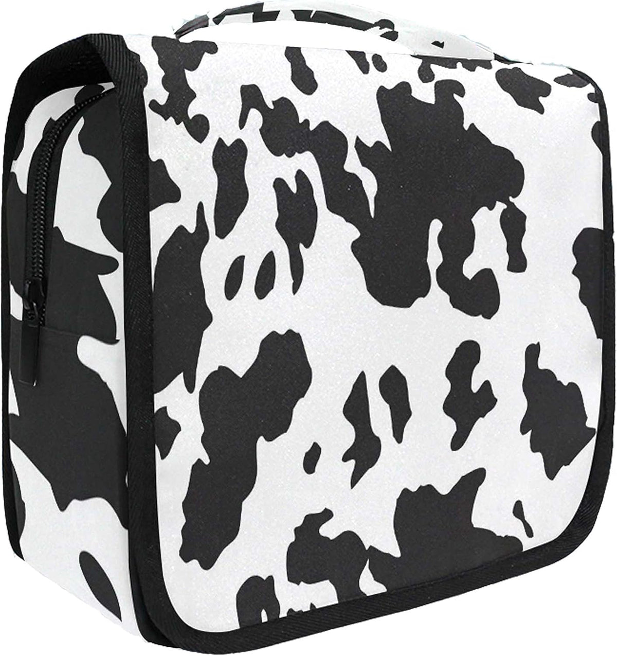 Hanging Travel Toiletry Bag Kit Makeup Case Cosmetics Organizer for Men Women (cow pattern)
