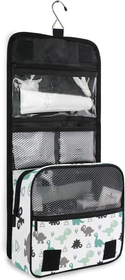 Hanging Travel Toiletry Bag Kit Makeup Case Cosmetics Organizer for Men Women (cow pattern)