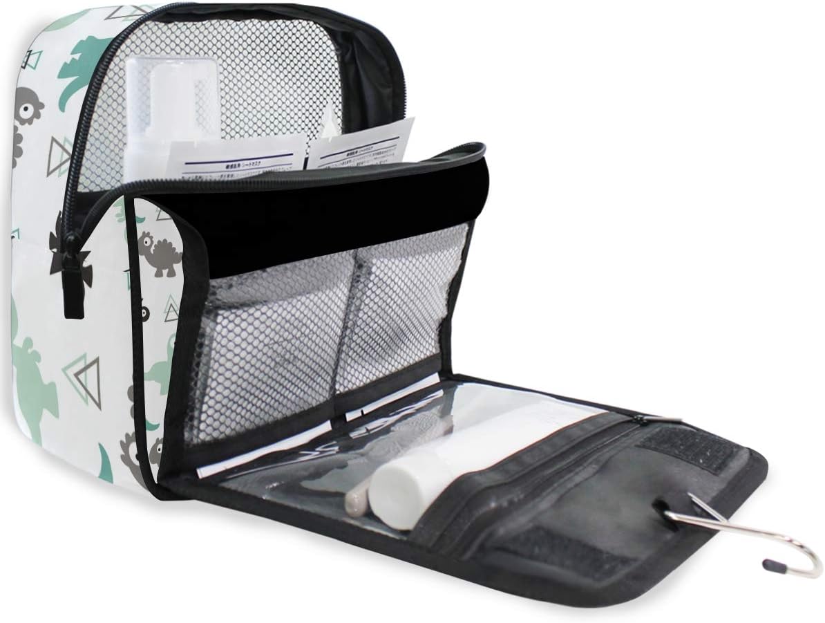 Hanging Travel Toiletry Bag Kit Makeup Case Cosmetics Organizer for Men Women (cow pattern)