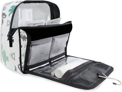 Hanging Travel Toiletry Bag Kit Makeup Case Cosmetics Organizer for Men Women (cow pattern)
