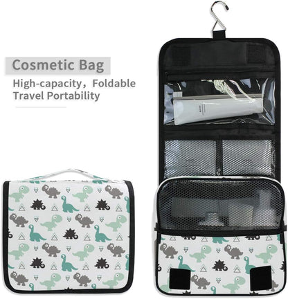 Hanging Travel Toiletry Bag Kit Makeup Case Cosmetics Organizer for Men Women (cow pattern)