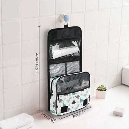 Hanging Travel Toiletry Bag Kit Makeup Case Cosmetics Organizer for Men Women (cow pattern)