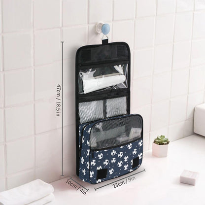 Hanging Travel Toiletry Bag Kit Makeup Case Cosmetics Organizer for Men Women (cow pattern)