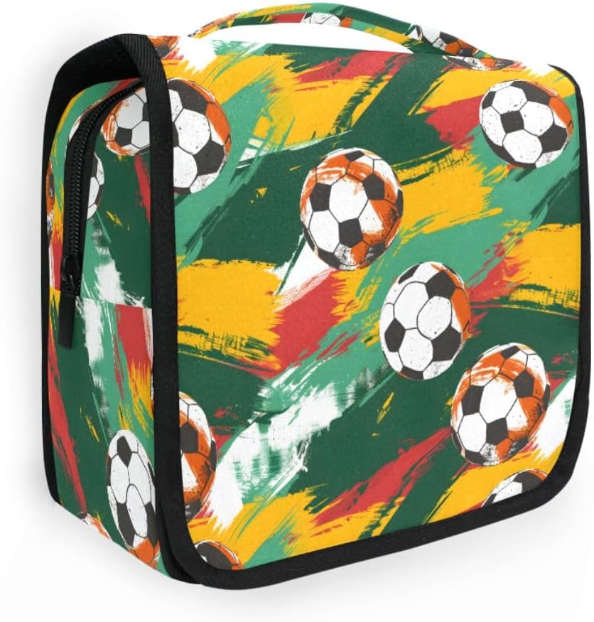 Hanging Travel Toiletry Bag Kit Makeup Case Cosmetics Organizer for Men Women (cow pattern)