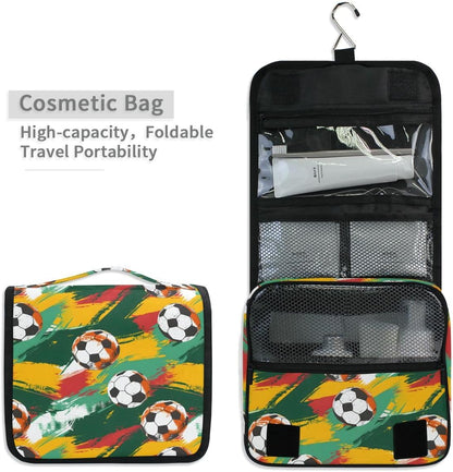 Hanging Travel Toiletry Bag Kit Makeup Case Cosmetics Organizer for Men Women (cow pattern)