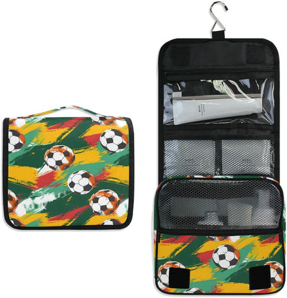 Hanging Travel Toiletry Bag Kit Makeup Case Cosmetics Organizer for Men Women (cow pattern)