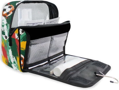 Hanging Travel Toiletry Bag Kit Makeup Case Cosmetics Organizer for Men Women (cow pattern)