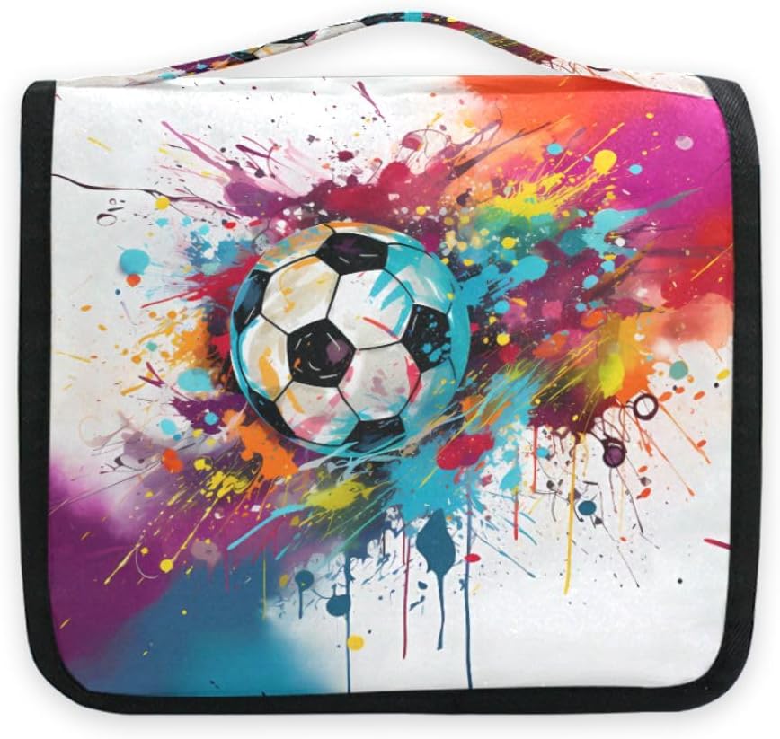 Hanging Travel Toiletry Bag Kit Makeup Case Cosmetics Organizer for Men Women (cow pattern)