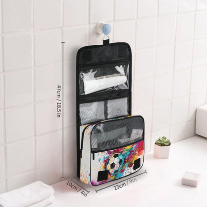 Hanging Travel Toiletry Bag Kit Makeup Case Cosmetics Organizer for Men Women (cow pattern)