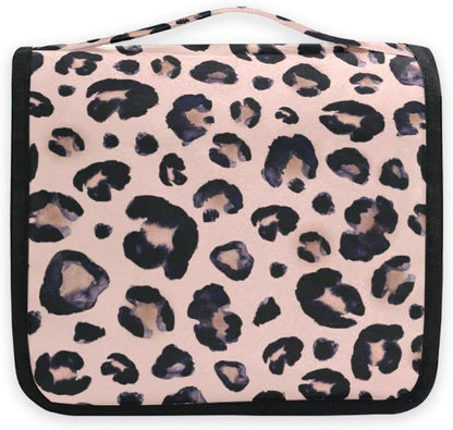 Hanging Travel Toiletry Bag Kit Makeup Case Cosmetics Organizer for Men Women (cow pattern)