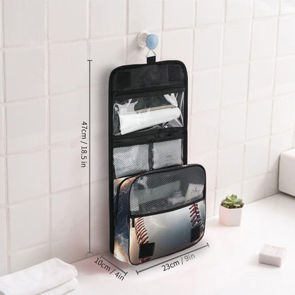 Hanging Travel Toiletry Bag Kit Makeup Case Cosmetics Organizer for Men Women (cow pattern)