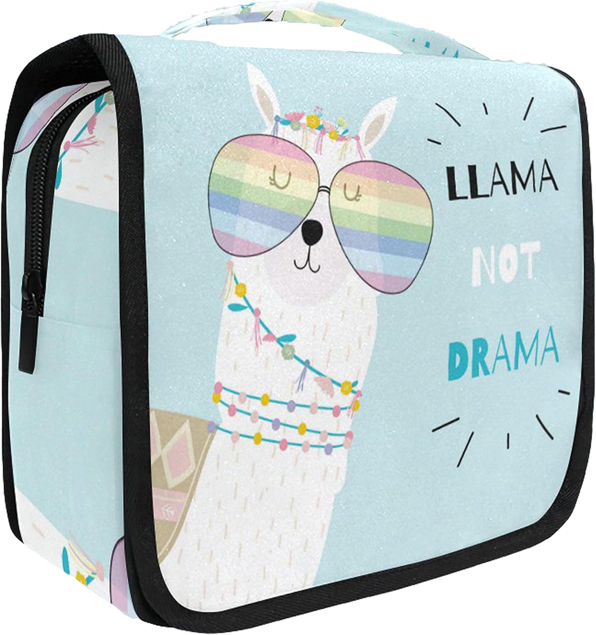 Hanging Travel Toiletry Bag Kit Makeup Case Cosmetics Organizer for Men Women (cow pattern)