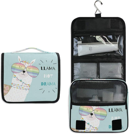 Hanging Travel Toiletry Bag Kit Makeup Case Cosmetics Organizer for Men Women (cow pattern)