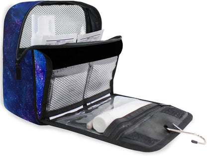 Hanging Travel Toiletry Bag Kit Makeup Case Cosmetics Organizer for Men Women (cow pattern)