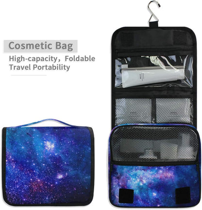 Hanging Travel Toiletry Bag Kit Makeup Case Cosmetics Organizer for Men Women (cow pattern)