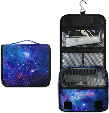Hanging Travel Toiletry Bag Kit Makeup Case Cosmetics Organizer for Men Women (cow pattern)