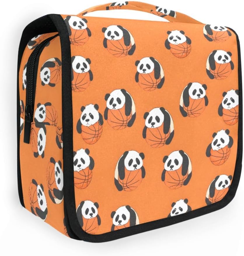 Hanging Travel Toiletry Bag Kit Makeup Case Cosmetics Organizer for Men Women (cow pattern)