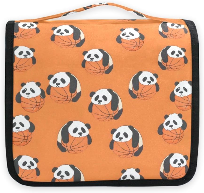 Hanging Travel Toiletry Bag Kit Makeup Case Cosmetics Organizer for Men Women (cow pattern)