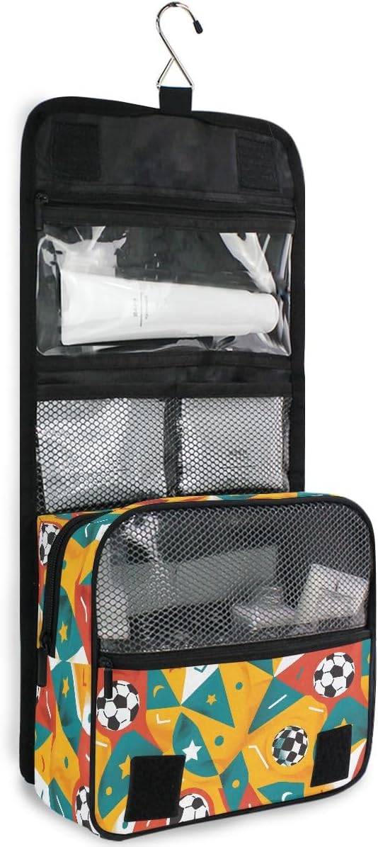 Hanging Travel Toiletry Bag Kit Makeup Case Cosmetics Organizer for Men Women (cow pattern)