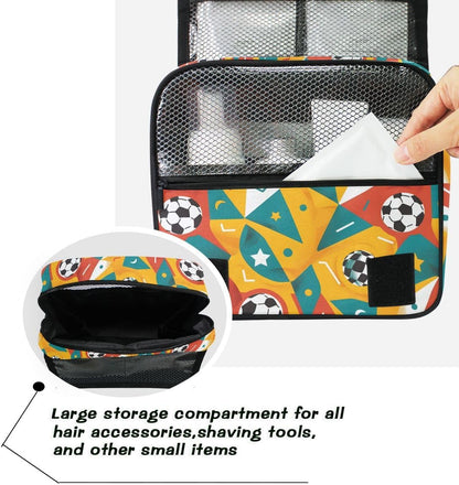 Hanging Travel Toiletry Bag Kit Makeup Case Cosmetics Organizer for Men Women (cow pattern)