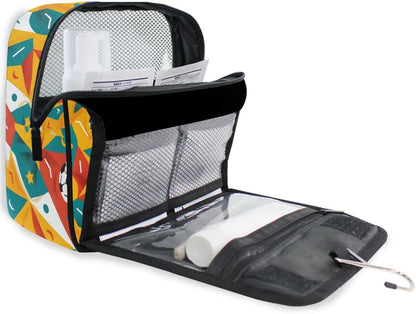 Hanging Travel Toiletry Bag Kit Makeup Case Cosmetics Organizer for Men Women (cow pattern)